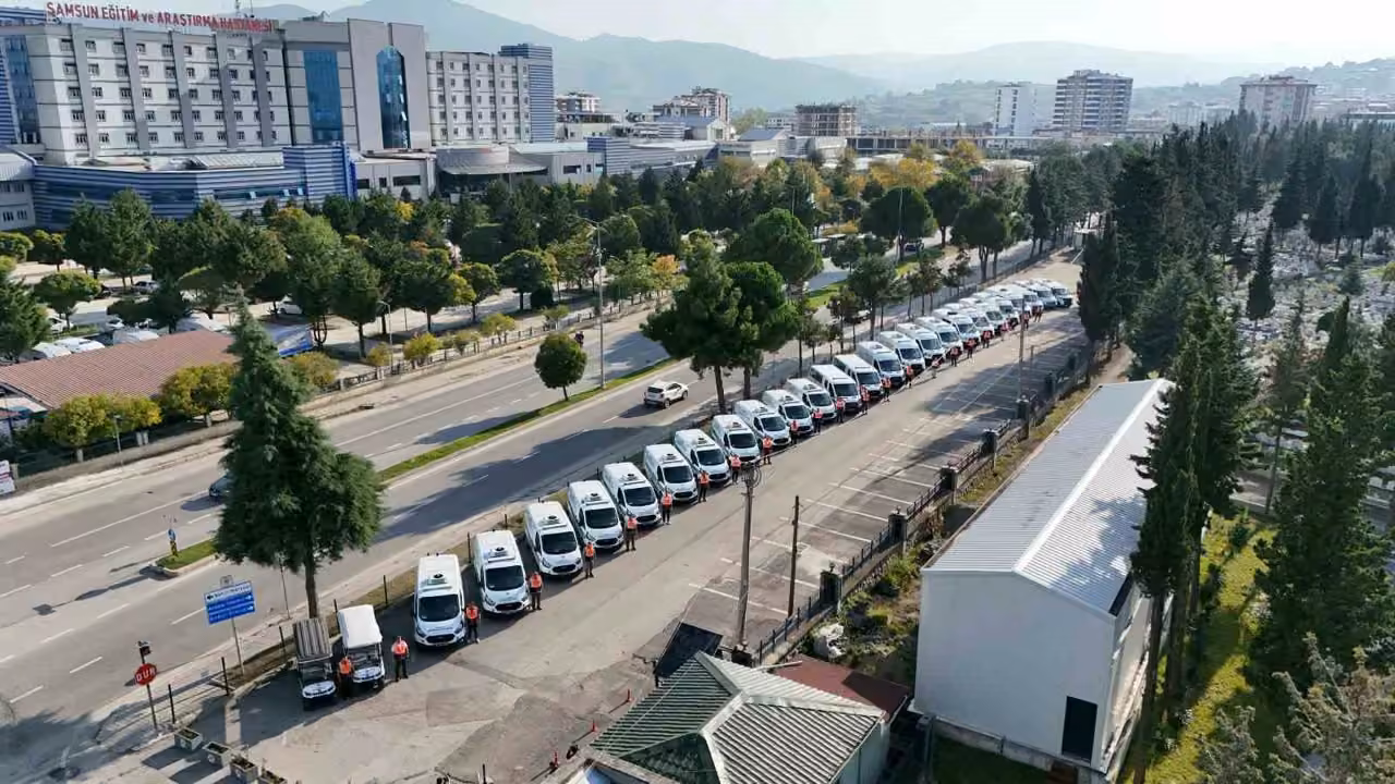Samsun’da acılı günlerde kesintisiz destek: 29 araçla 7/24 hizmet