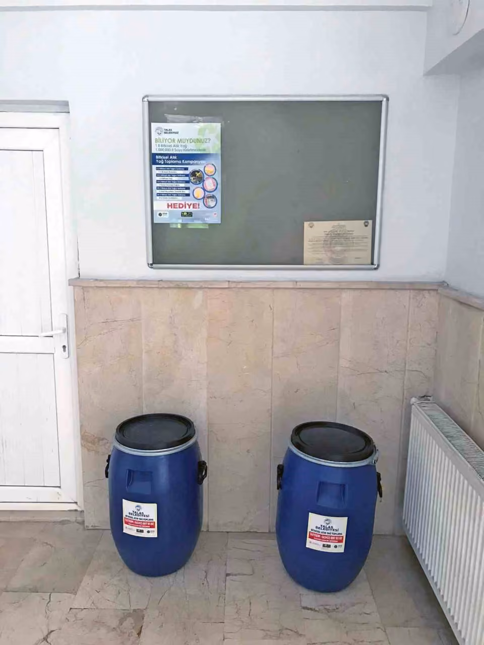 Talas’ta atık yağlar toplanıyor çevre korunuyor