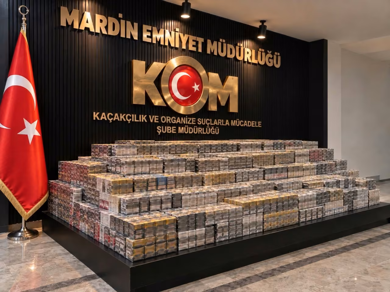 Mardin’de 12 bin 900 paket kaçak sigara ele geçirildi
