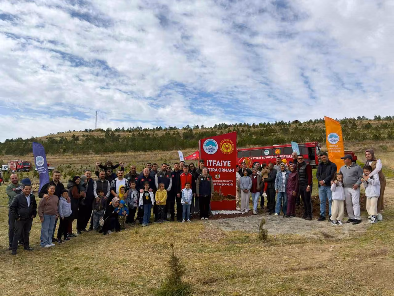 Kayseri İtfaiyesi’nin 100. yılına özel anlamlı etkinlik: 500 fidanlık hatıra ormanı