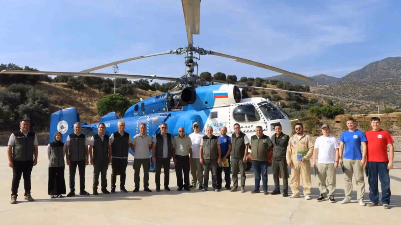 Muğla’da yangınla mücadele eden hava ekiplerine teşekkür belgesi