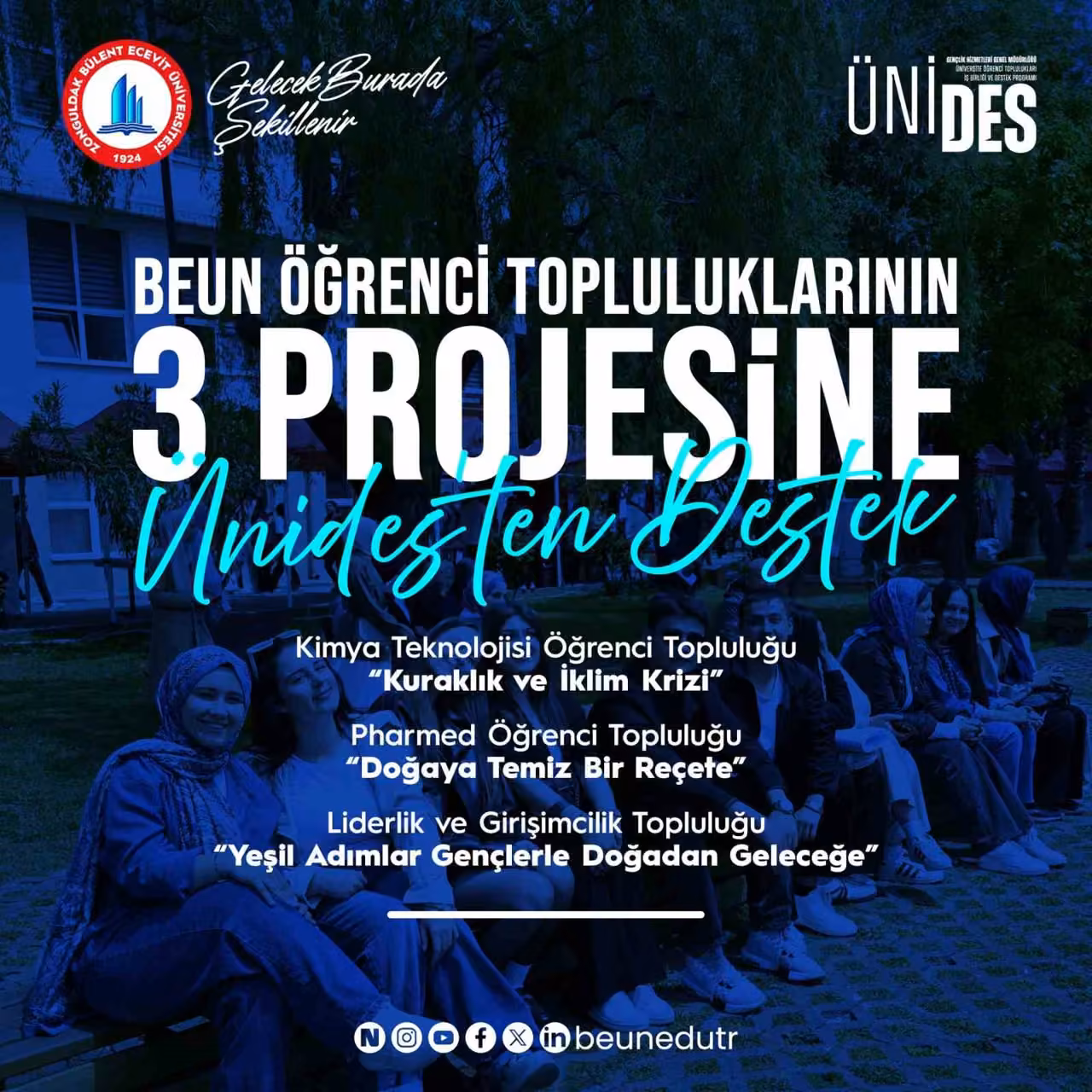 BEUN öğrenci topluluklarının 3 projesine ÜNİDES’ten destek