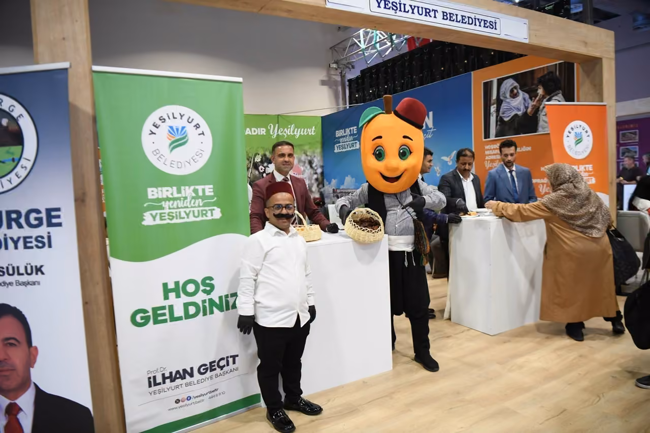 Yeşilyurt Belediyesinin tanıtım standı İstanbul’da yoğun ilgi görüyor