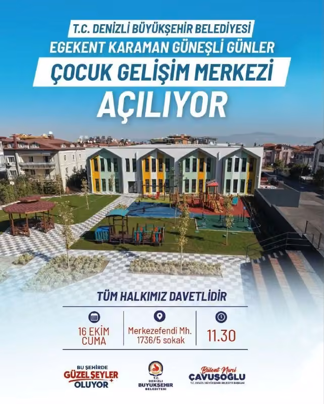 Egekent Karaman Güneşli Günler Çocuk Gelişim Merkezi kapılarını açıyor