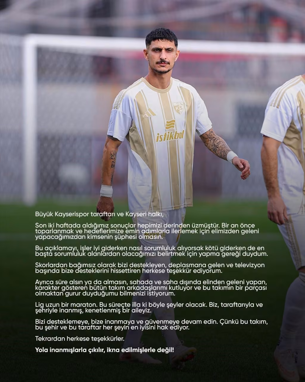 Kayserisporlu Benhur: "Yola inanmışlarla çıkılır, ikna edilmişlerle değil"