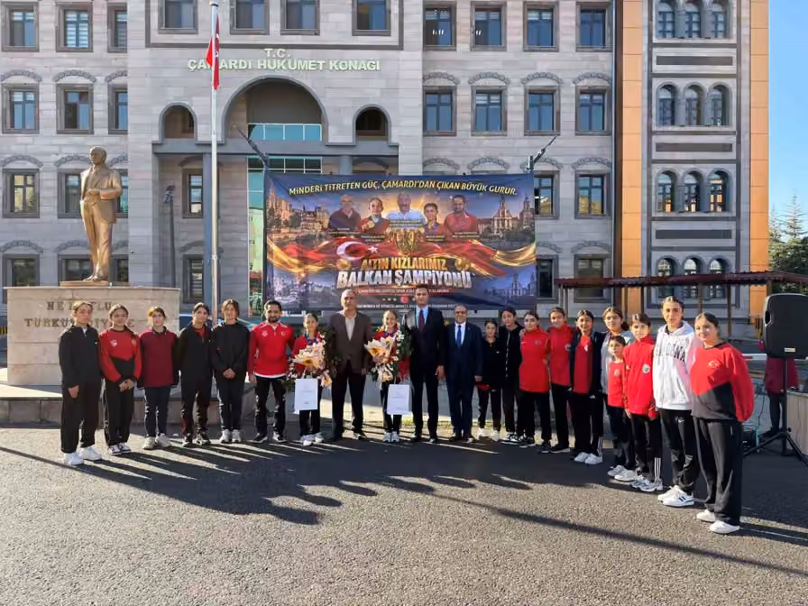 Balkan şampiyonlarına Çamardı’da coşkulu karşılama
