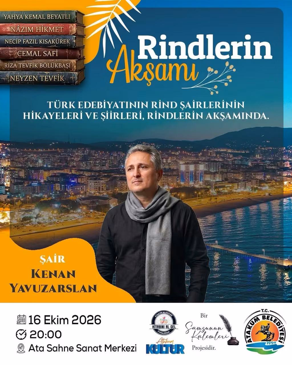 Edebiyatın duayenleri Atakum’da şiirlerle anılacak
