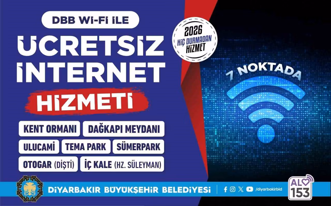 DBB 7 noktada ücretsiz internet hizmeti veriyor