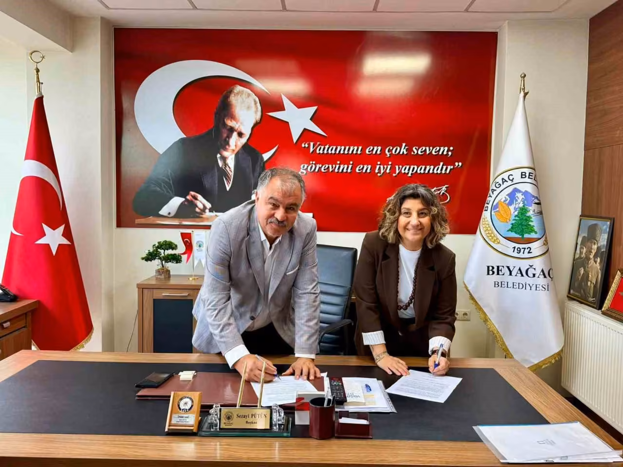 Beyağaç’ta Mesleki Denetim ve Teknik İş Birliği protokolü imzalandı